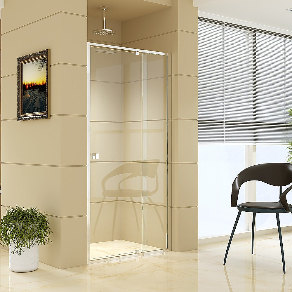 Adjustable Semi Frameless Shower Screen (98~106) x 195cm Australian Safety Glass