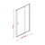 Adjustable Semi Frameless Shower Screen (98~106) x 195cm Australian Safety Glass