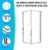Semi Frameless Shower Screen (74~82)x 195cm & (77~80)x 195cm Side AS/NZS Glass