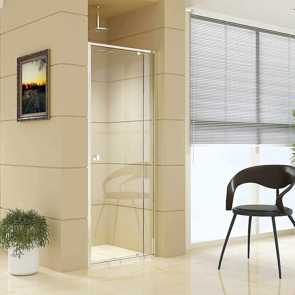 Adjustable Semi Frameless Shower Screen (74~82) x 195cm Australian Safety Glass