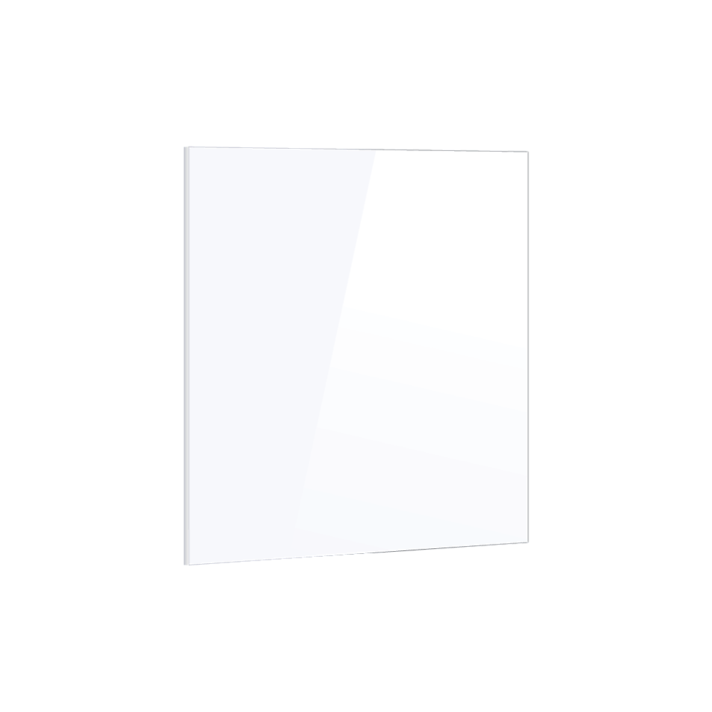 Toughened 60cm x 75cm White Glass Kitchen Splashback