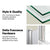 180° Pivot Door 6mm Safety Glass Bath Shower Screen 800x1400mm By Della Francesca