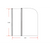 180° Pivot Door 6mm Safety Glass Bath Shower Screen 1000x1400mm By Della Francesca