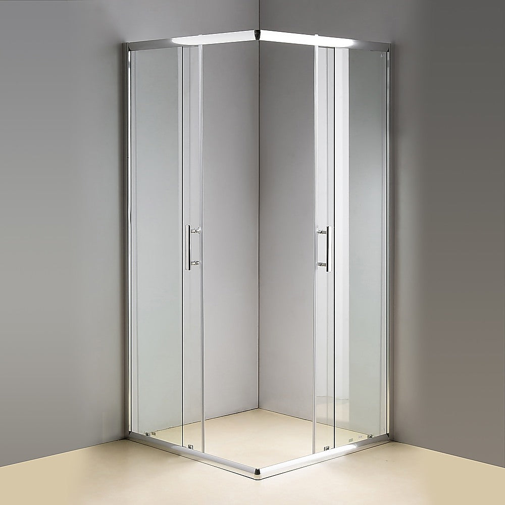 800 x 800mm Sliding Door Nano Safety Glass Shower Screen By Della Francesca