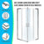 800 x 800mm Sliding Door Nano Safety Glass Shower Screen By Della Francesca