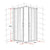 800 x 800mm Sliding Door Nano Safety Glass Shower Screen By Della Francesca