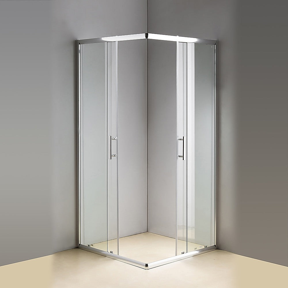 900 x 800mm Sliding Door Nano Safety Glass Shower Screen By Della Francesca