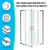 1000 x 900mm Sliding Door Nano Safety Glass Shower Screen By Della Francesca