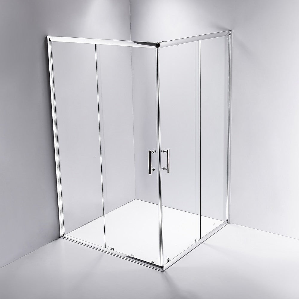 1200 x 800mm Sliding Door Nano Safety Glass Shower Screen By Della Francesca