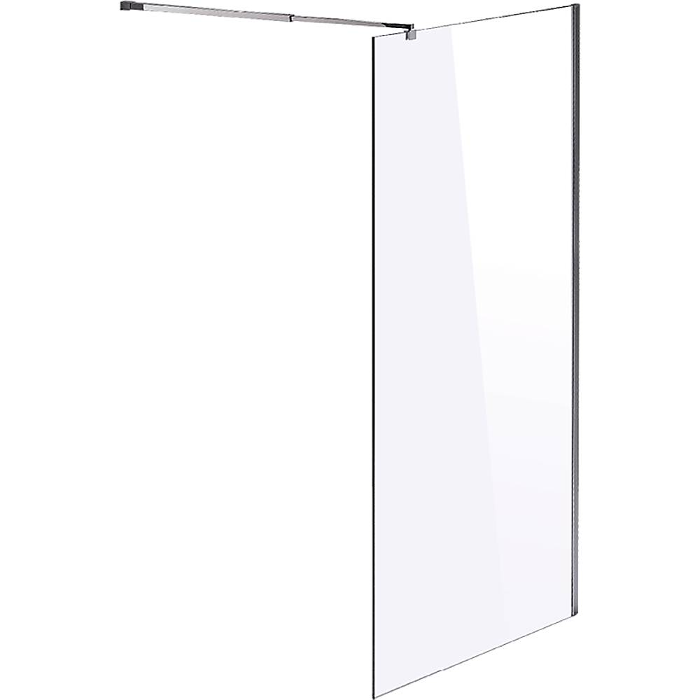 1000 x 2100mm Frameless 10mm Safety Glass Shower Screen