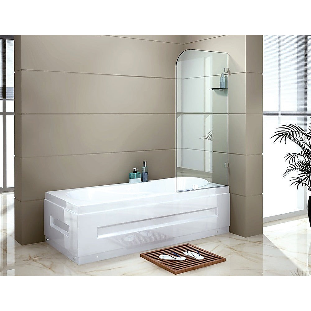 700 x 1450mm Frameless Bath Panel 10mm Glass Shower Screen By Della Francesca