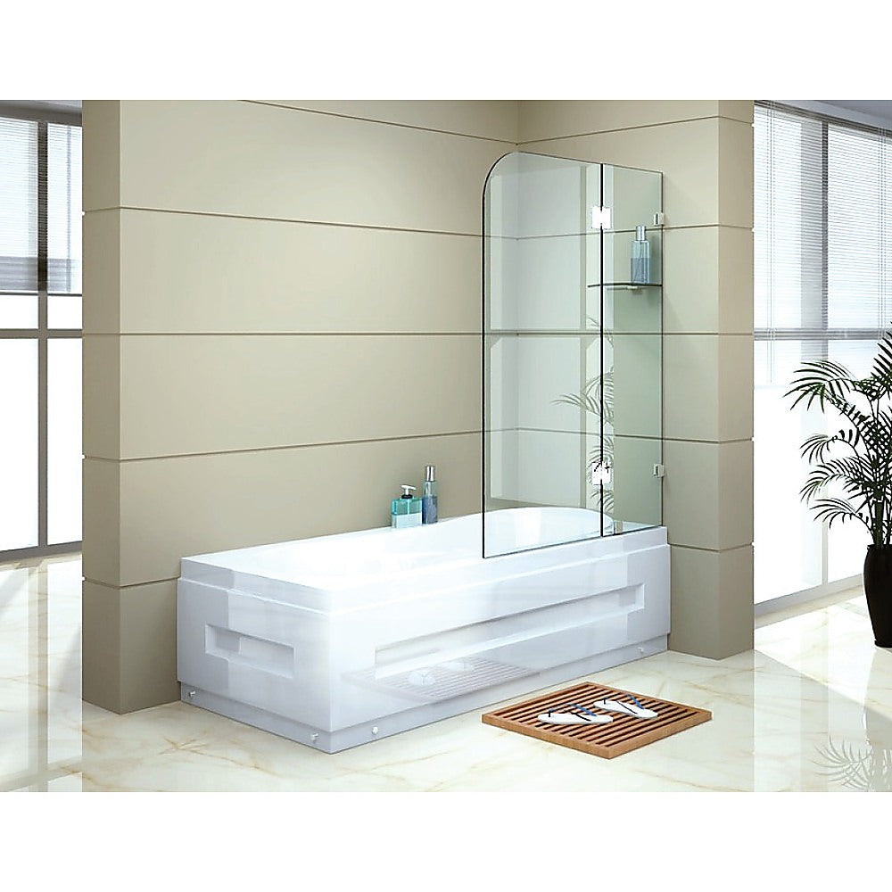 1200 x 1450mm Frameless Bath Panel 10mm Glass Shower Screen By Della Francesca