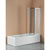 4 Fold Chrome Folding Bath Shower Screen Door Panel 1000 x 1400mm
