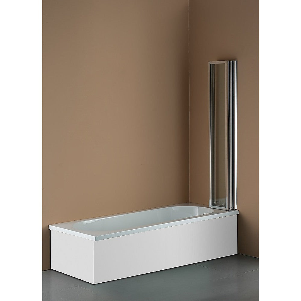 4 Fold Chrome Folding Bath Shower Screen Door Panel 1000 x 1400mm