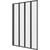 4 Fold Black Folding Bath Shower Screen Door Panel 1000 x 1400mm