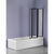 4 Fold Black Folding Bath Shower Screen Door Panel 1000 x 1400mm