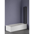 4 Fold Black Folding Bath Shower Screen Door Panel 1000 x 1400mm