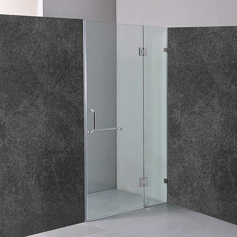 120 x 200cm Wall to Wall Frameless Shower Screen 10mm Glass By Della Francesca