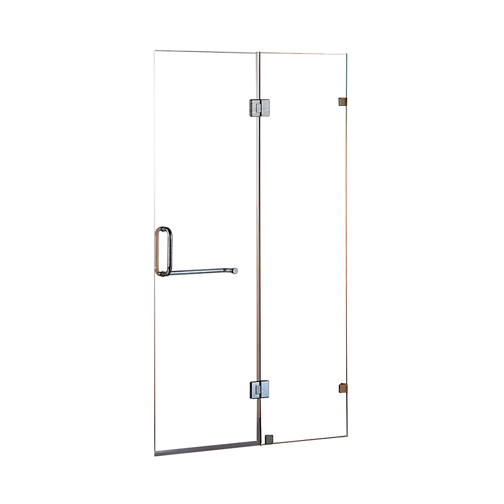 110 x 200cm Wall to Wall Frameless Shower Screen 10mm Glass By Della Francesca