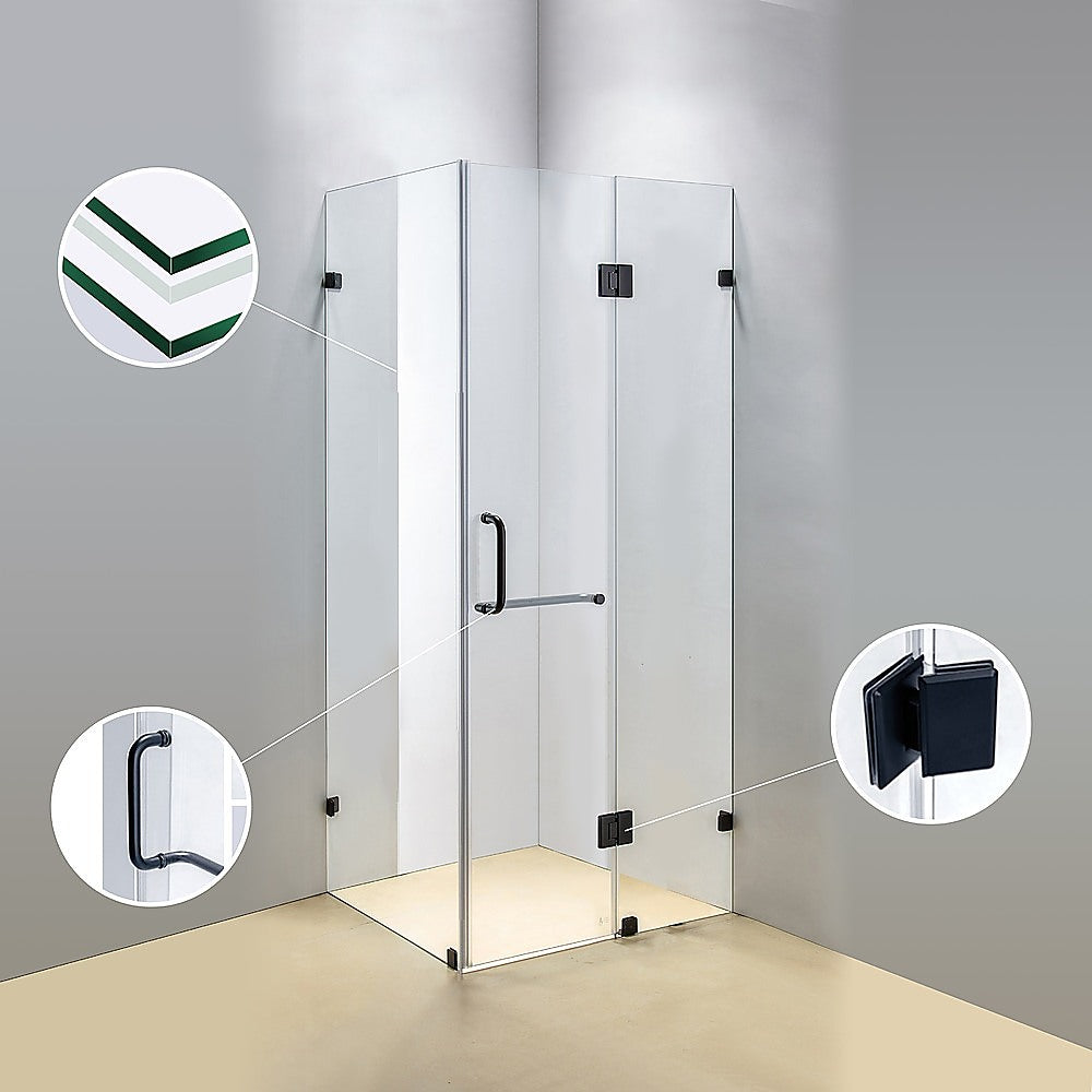 1100 x 800mm Frameless 10mm Glass Shower Screen By Della Francesca