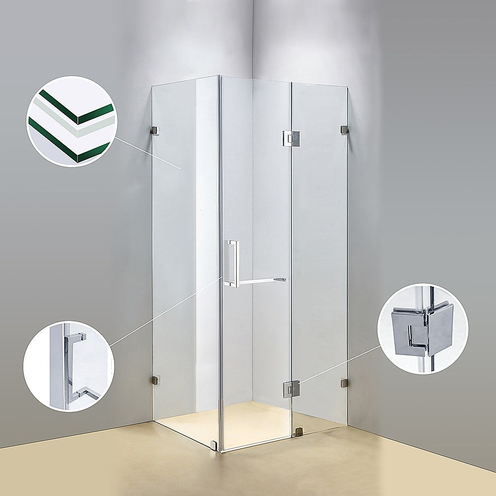1200 x 800mm Frameless 10mm Glass Shower Screen By Della Francesca