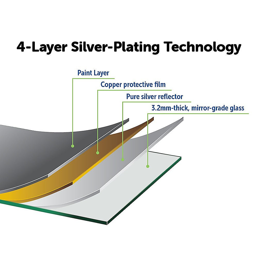 60cm Round Wall Mirror Bathroom Makeup Mirror by Della Francesca