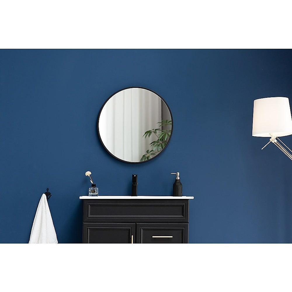 70cm Round Wall Mirror Bathroom Makeup Mirror by Della Francesca