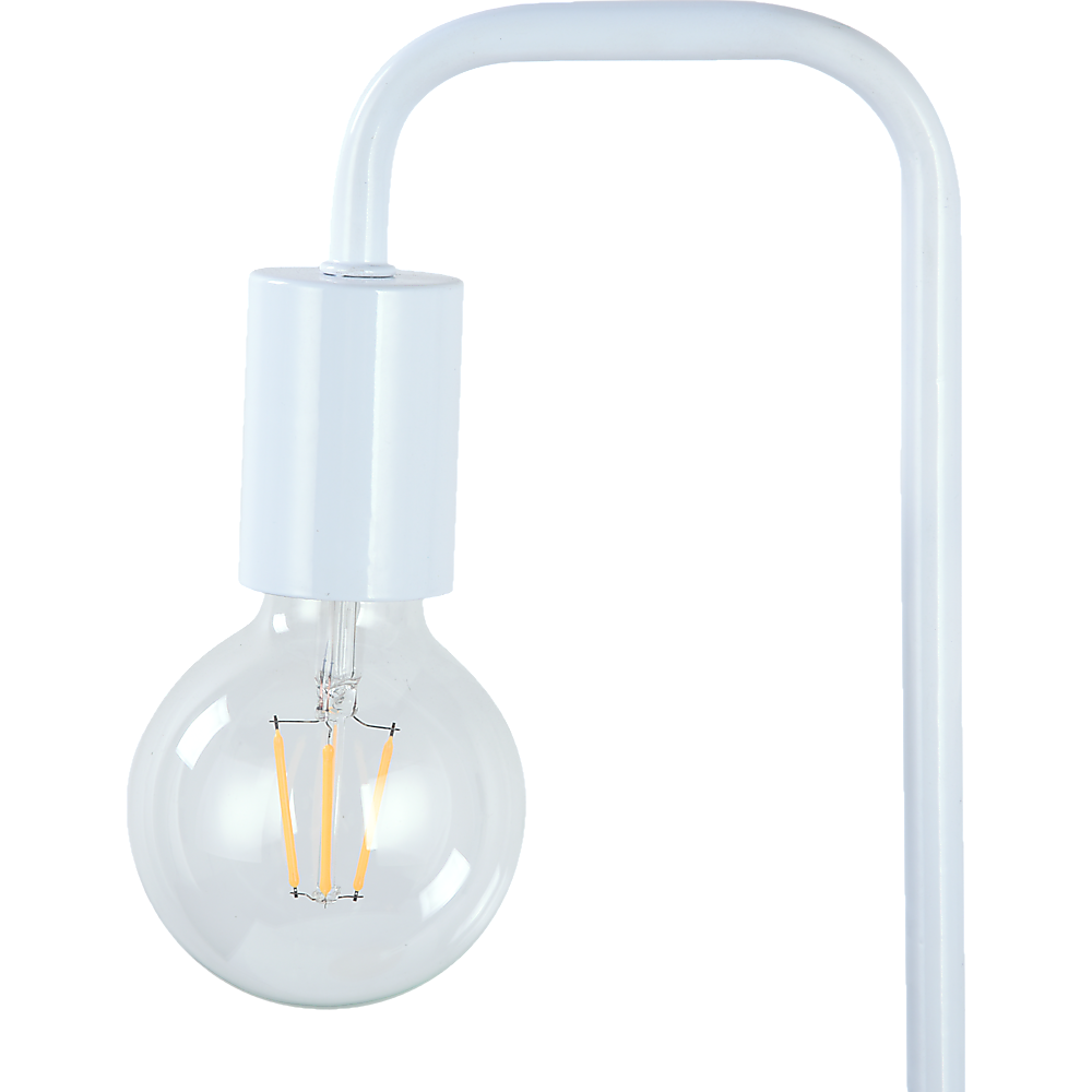 Modern Table lamp Desk Light Timber Base Bedside Bedroom White