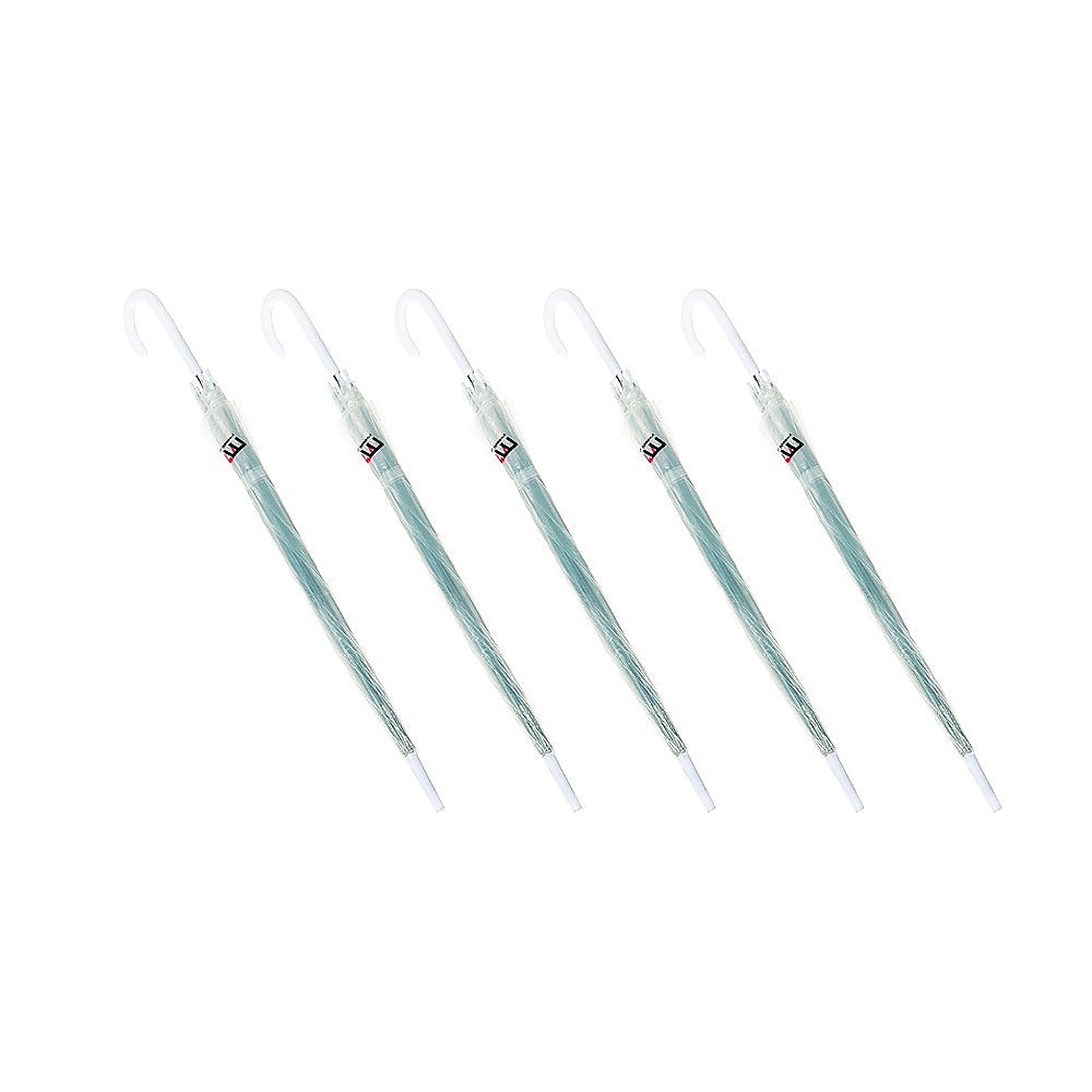 5x Clear Transparent Rain Walking Umbrella Parasol PVC Dome Wedding Party Favour