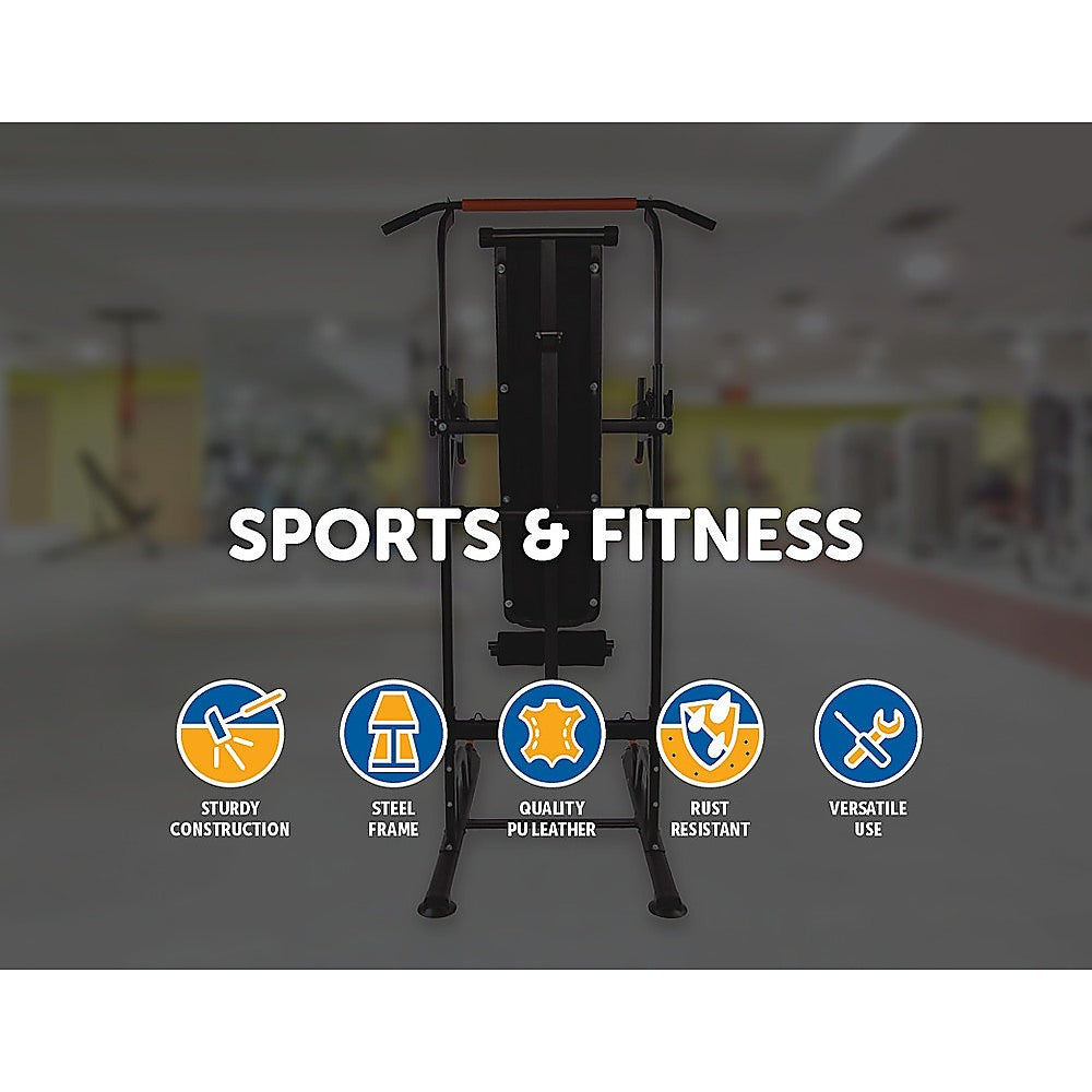 Power Tower Pull Up Weight Bench Dip Multi Station Chin Up Home Gym Equipment