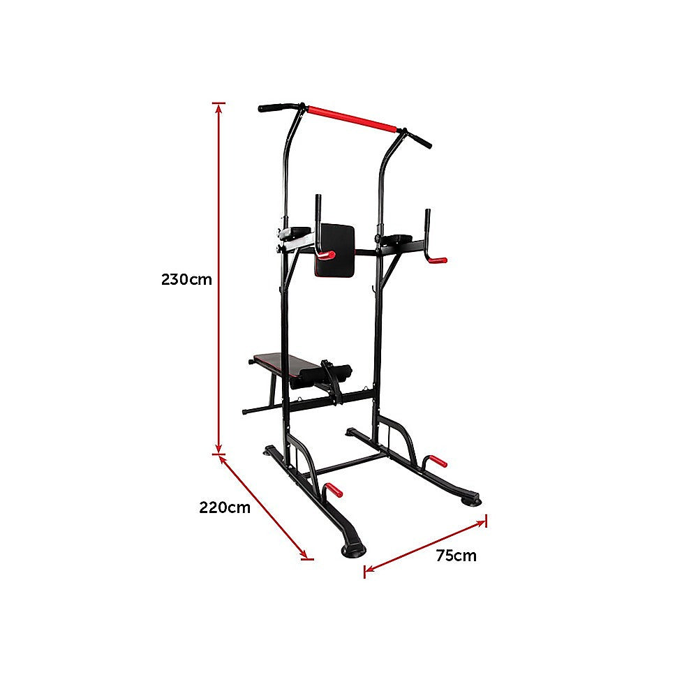 Power Tower Pull Up Weight Bench Dip Multi Station Chin Up Home Gym Equipment