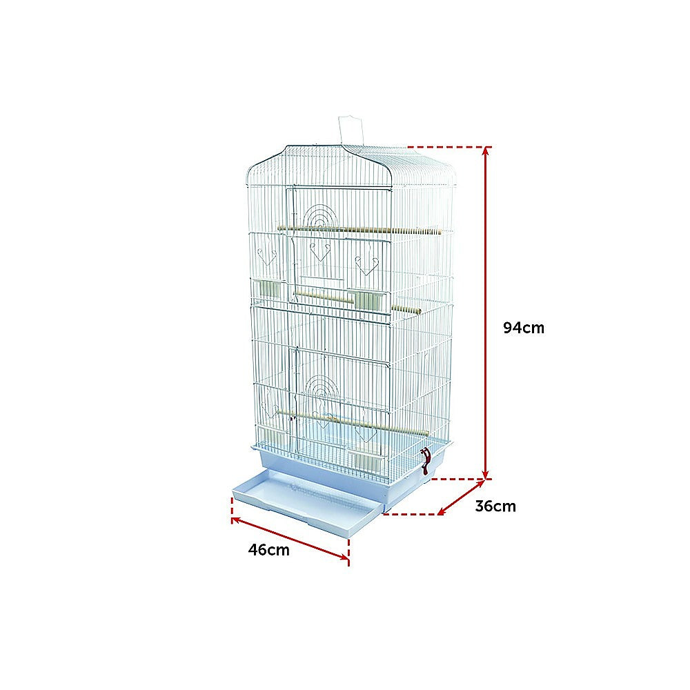 95cm Bird Cage Canary Parakeet Cockatiel LoveBird Finch Bird Cage