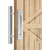 12" Square Pull and Flush Door Handle Set Stainless Steel Barn Door Hardware