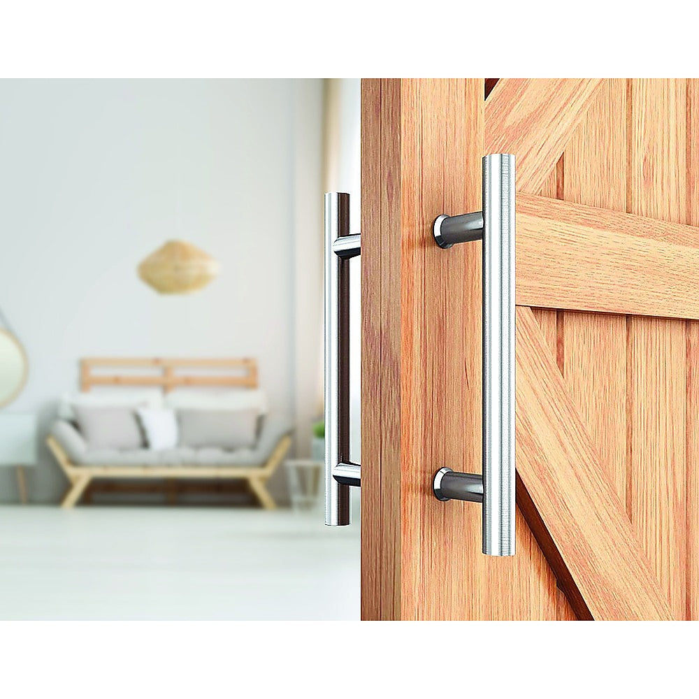 Round 300mm Push Pull Stainless Steel Door Handle Entrance Entry Shower Glass
