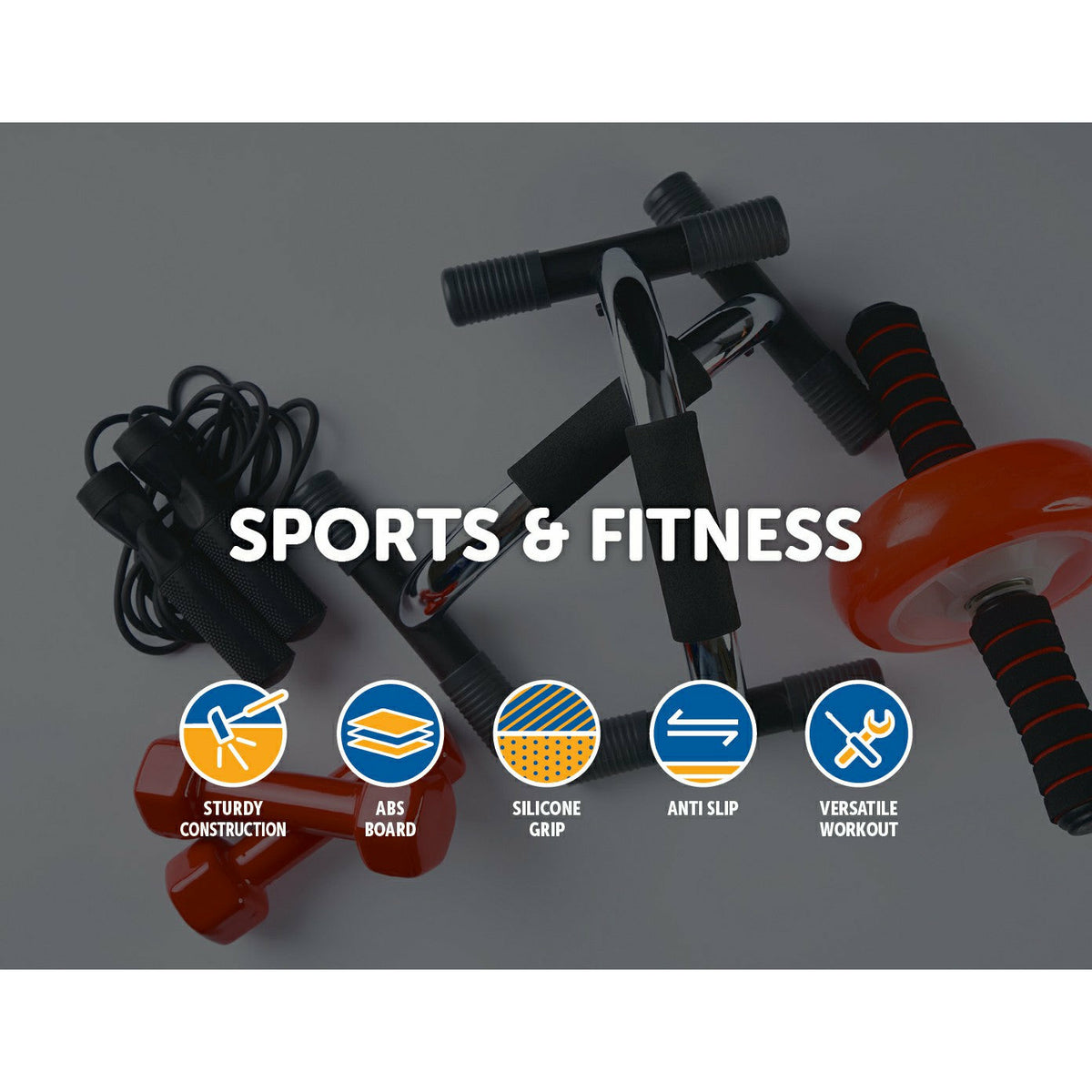 9 in 1 Push Up Board Yoga Bands Fitness Workout Train Gym Exercise Pushup Stand