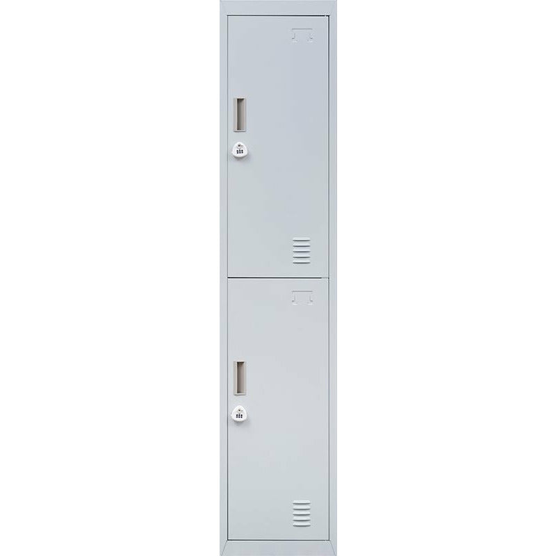 2-Door Vertical Locker for Office Gym Shed School Home Storage
