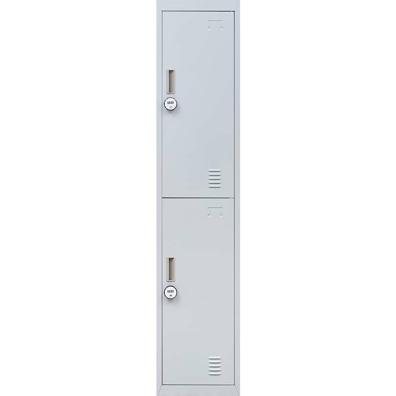 2-Door Vertical Locker for Office Gym Shed School Home Storage