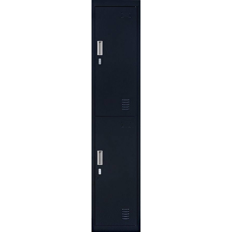 2-Door Vertical Locker for Office Gym Shed School Home Storage