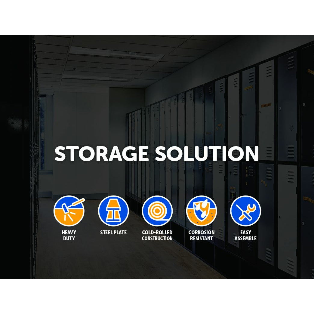 4-Door Vertical Locker for Office Gym Shed School Home Storage