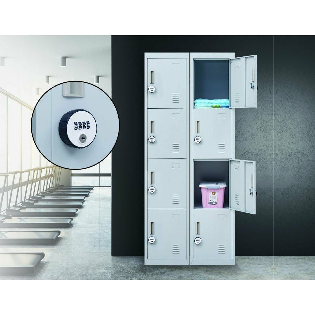 4-Door Vertical Locker for Office Gym Shed School Home Storage