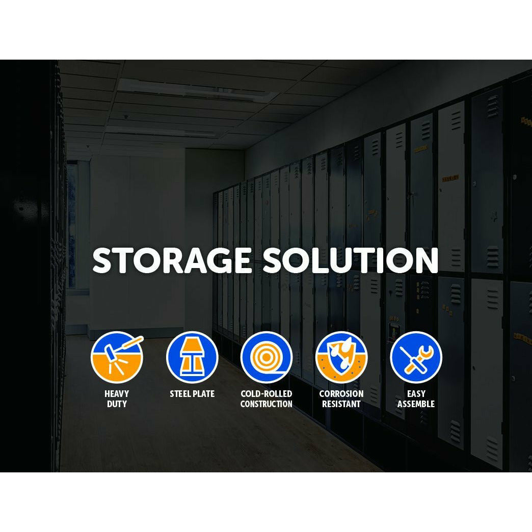 4-Door Vertical Locker for Office Gym Shed School Home Storage