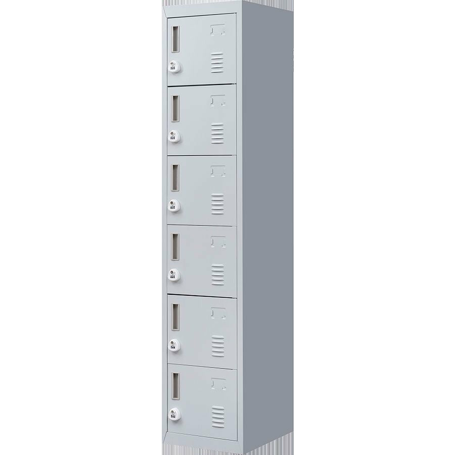 6-Door Locker for Office Gym Shed School Home Storage