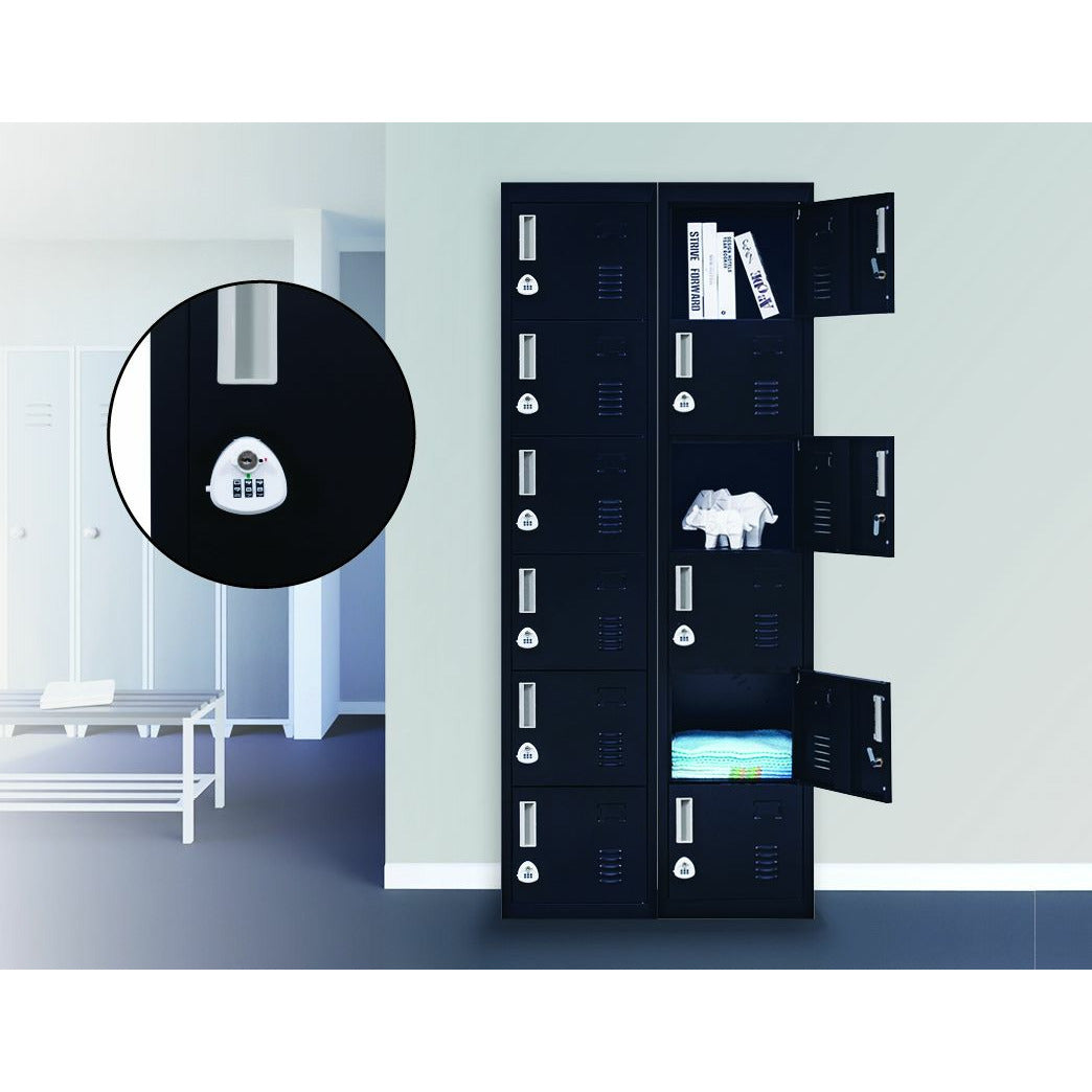 6-Door Locker for Office Gym Shed School Home Storage