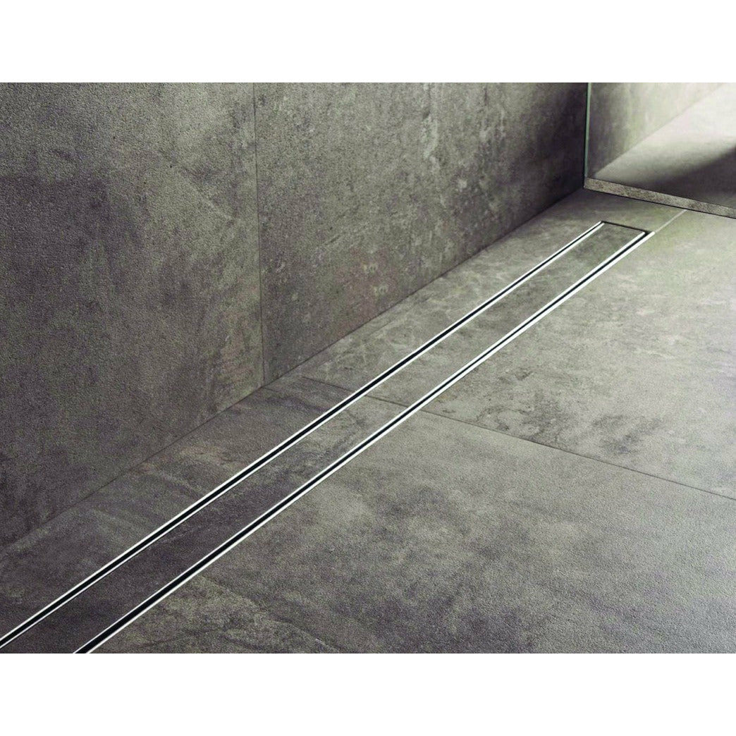 1200mm Tile Insert Bathroom Shower Stainless Steel Grate Drain w/Centre outlet Floor Waste