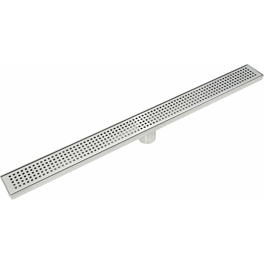 800mm Bathroom Shower Stainless Steel Grate Drain w/Centre outlet Floor Waste