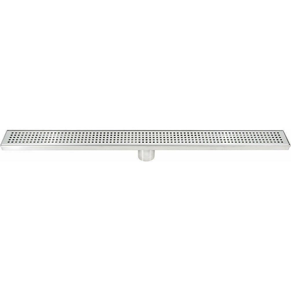 800mm Bathroom Shower Stainless Steel Grate Drain w/Centre outlet Floor Waste