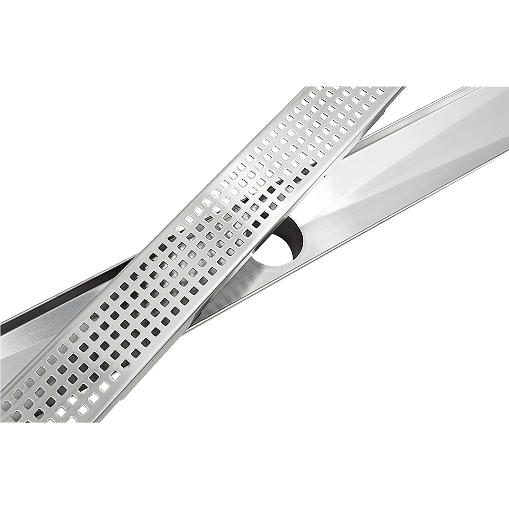 900mm Bathroom Shower Stainless Steel Grate Drain w/Centre outlet Floor Waste Square Pattern