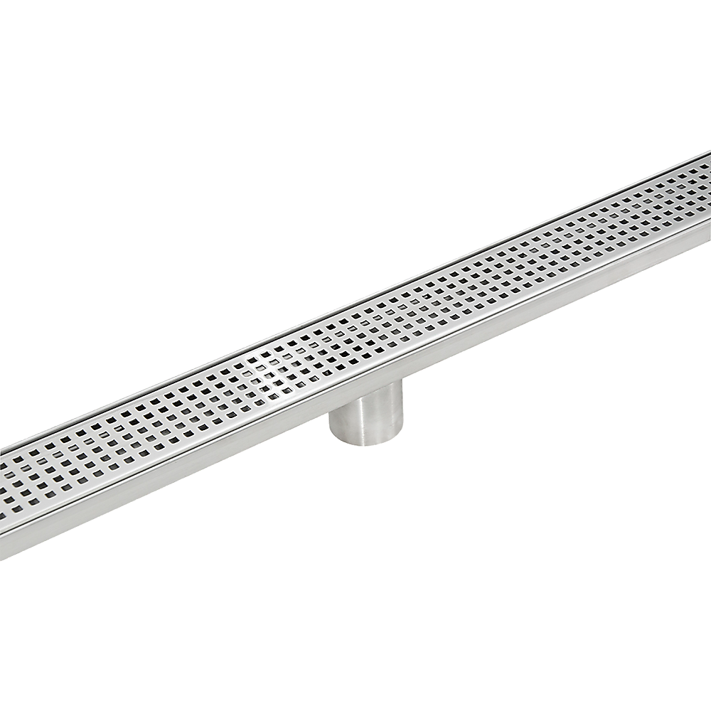 900mm Bathroom Shower Stainless Steel Grate Drain w/Centre outlet Floor Waste Square Pattern