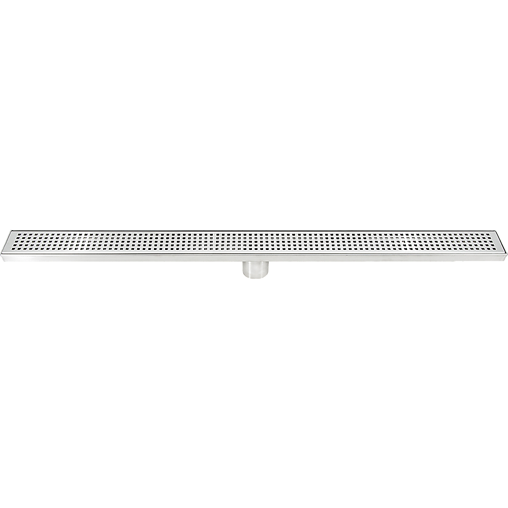 900mm Bathroom Shower Stainless Steel Grate Drain w/Centre outlet Floor Waste Square Pattern