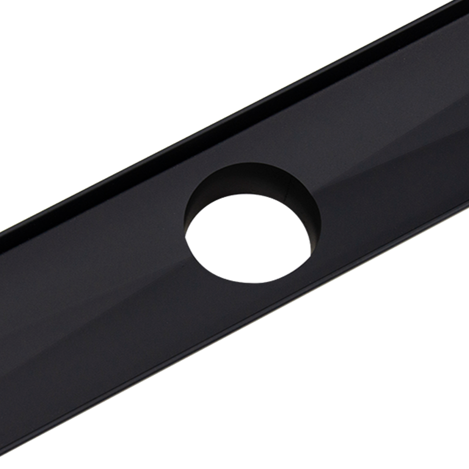 800mm Tile Insert Shower Bathroom Black Grate Drain w/Centre outlet Floor Waste